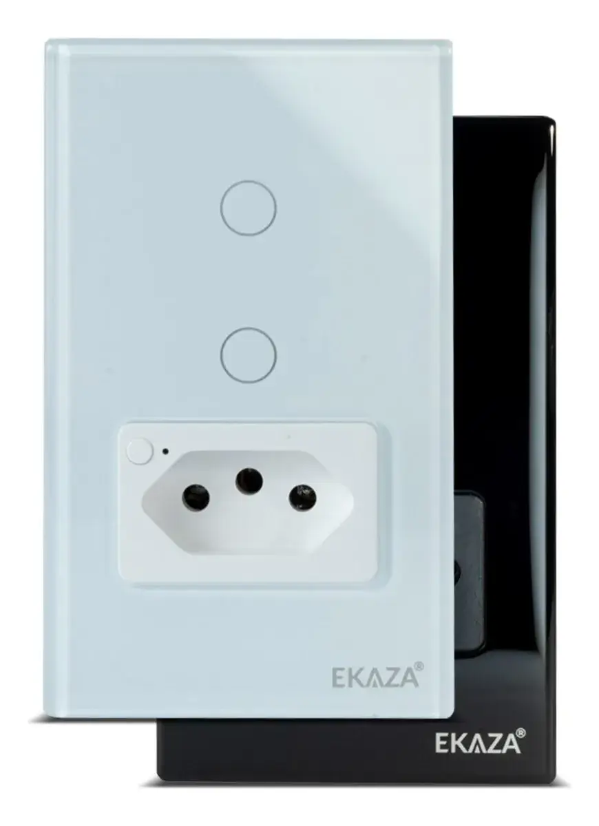 interruptor inteligente wifi com tomada Ekaza EKAT-T218
