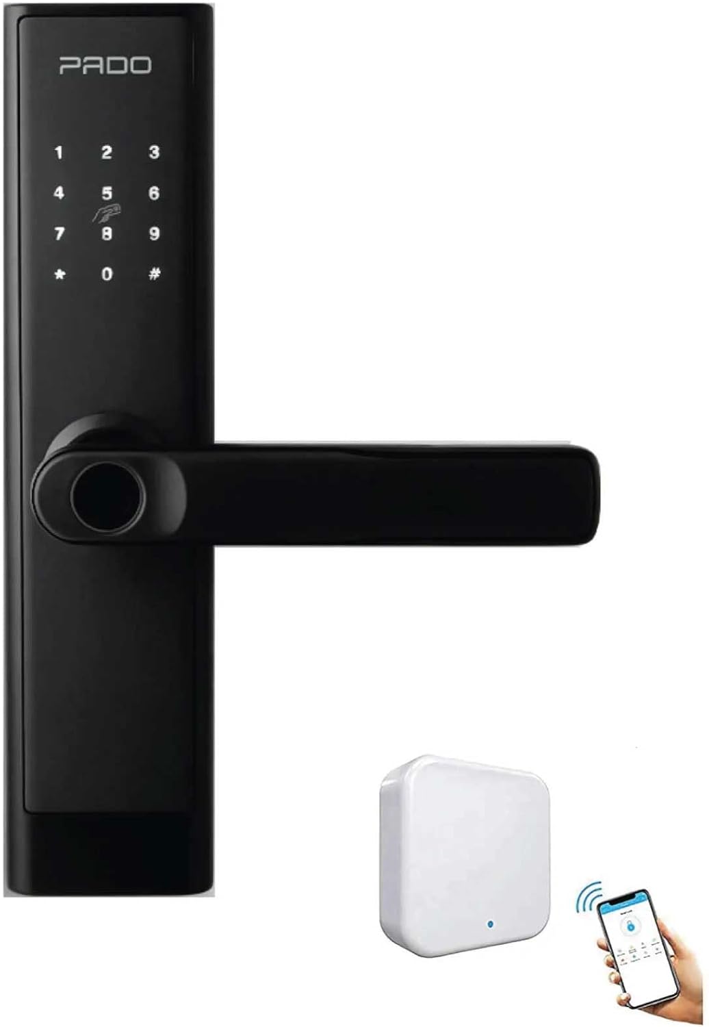 Pado FDE-600W fechadura digital de embutir com proteção IP55 contra água — melhor fechadura inteligente para porta externa